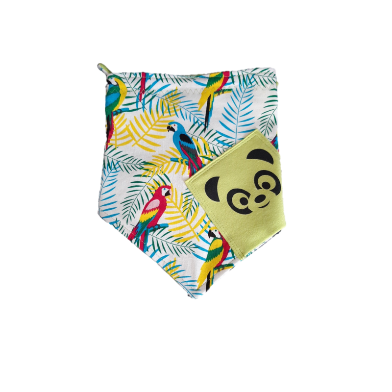 Bandana bavoir perroquet panda