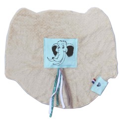 Doudou Dodyz Beige Mammouth bleu